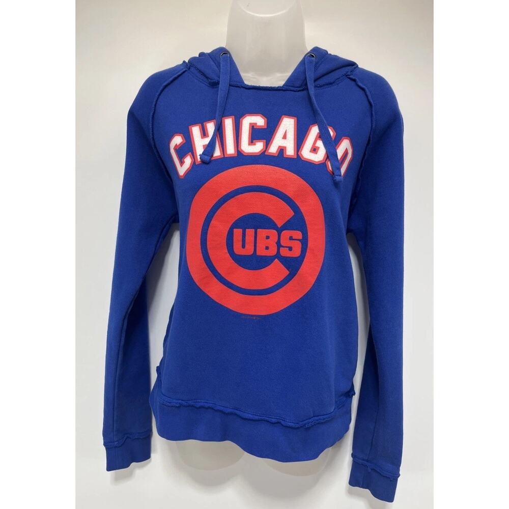 Chicago Cubs 5th & Ocean MLB Hoodie Sweatshirt Blue Pockets Women's Size M 2015